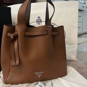 Prada leather tote bag